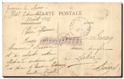Wycieczka z Ajaccio do Vico — Ruiny zamku feudalnego — kolekcja J. Paul de Lecca — Rewers