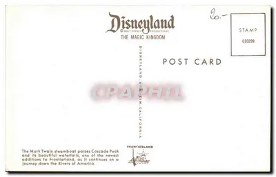 Mark Twain Steamboat — Frontierland — Disneyland Productions — Verso