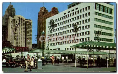 Civic Center Park — Detroit, Michigan — Pub. by the Hiawatha Card Co.