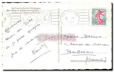 Le Tura e a Vale das Rios — A Franche-Comté pitoresca — Edição E. PROTET, Les Rousses — Verso