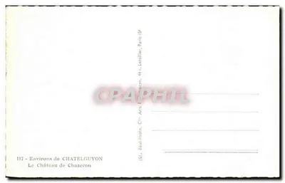 Zamek w Chazeron — Okolice Châtelguyon — Arts Photoméc. Letellier, Paryż — Rewers