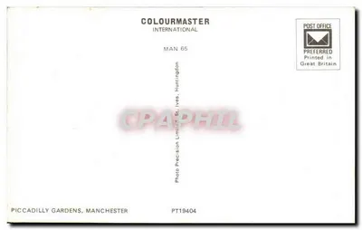 Piccadilly Gardens — Manchester — Colourmaster International MAN 65 — Rückseite