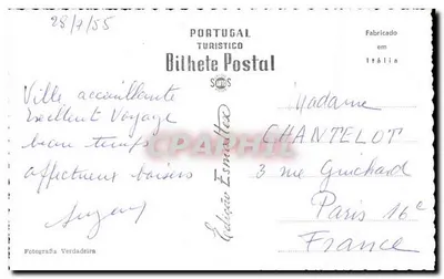 Porto — Vista parcial y Puente D. Luís — Edición Santos — Reverso