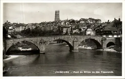 Fribourg — Pont du Milieu ou des Tisserands — S. Glasson phot. Balle