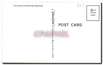 Dwa psy przed słupem totemu — A 'ShiniColor' by 'Colouripiture', Boston 15, Mass., U.S.A. — nr serii 1303 — Rewers