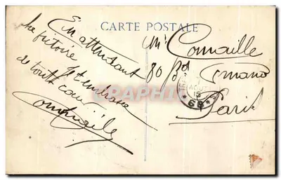 Bilhete postal antigo Oostvleteren A igreja A église — Verso