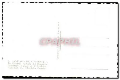 Santiago de Compostela — Katedra, fasada Obradoiro — Wydawnictwo Arribas, seria 2 — Rewers