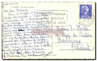Der Sacré-Cœur in Paris — Panoramablick — Authentische Ausgabe — Rückseite
