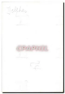 Délphes — Templo de Apolo — Carta postal antiga — Verso
