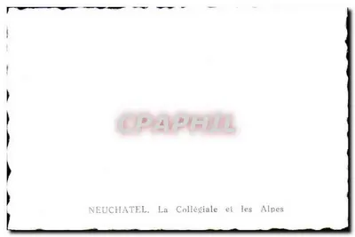 Neuchâtel — Kolegiata i Alpy — Rewers