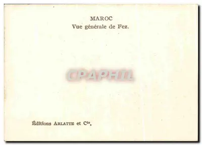 Widok ogólny Fez - Maroko - Wydawnictwo Arlatte et Cie — Rewers