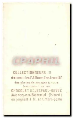 JÉRUSALÉM — Torre de Davi — Chocolate Delespaul-Havez — Verso