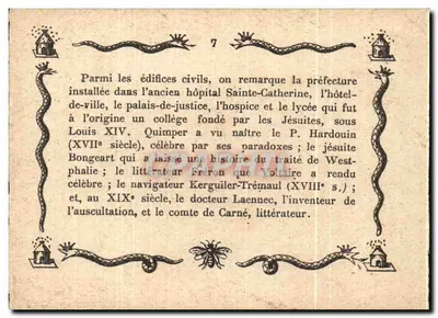 Quimper — Katedra św. Matylda — Nieznany wydawca, nr 7 — Rewers