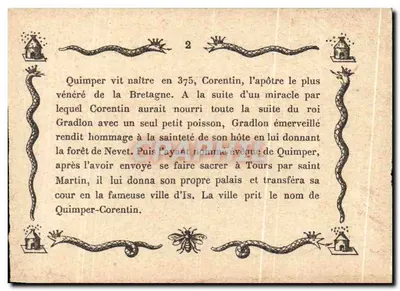 Quimper — Les Quais — wydawca nieznany, numer serii 2 — Rewers