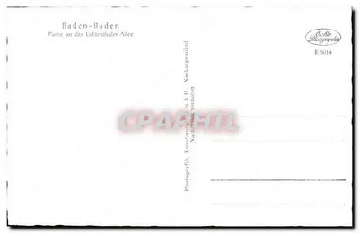 Baden-Baden — Część przy ulicy Lichtenthaler — Echte Photographie, E 5014 — Rewers