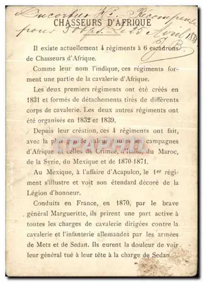 Afrikaanse jagers — Franse leger — H&C — Achterkant