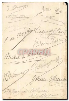 Menu do Grand Hôtel de la Minerve em Roma — 20 Abril 1903 — Verso