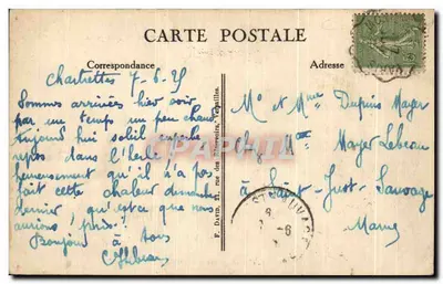 Chartrettes — Zamek Bagatelles — Wyd. Thomé, receveur-buraliste — Rewers