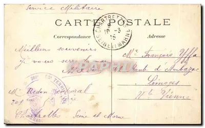 Chartrettes (S.-et-M.) — Casa GIRARD — Café, Séneraderie, Cycles — Verso