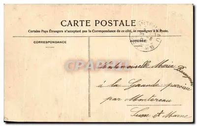 Chartrettes — A Estação — Thibault, editor, Melun-Fontainebleau — Verso