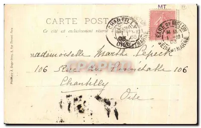Chartrettes (S.&M) — Grande-Rua — Piquet, Hotel-Restaurante — Verso