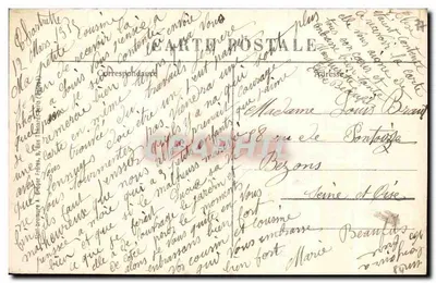 Chartrettes - Passagem a Nível — Edição Thomé, receveur-buraliste, n°55 — Verso
