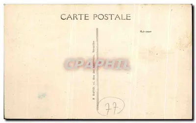 Chartrettes — Przepowieść — wydawca F. David, Versailles — Rewers