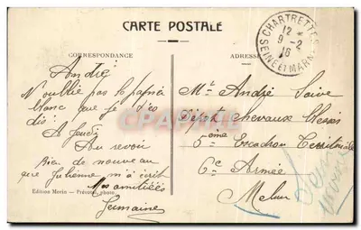 Chartrettes (Seine-et-Marne) — O Castelo do Buisson — Edição Morin — Verso