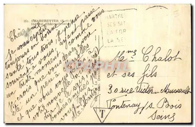 Chartrettes (S.-et-M.) — Instytut Châteaubriant — widok domu mieszkalnego — Rewers