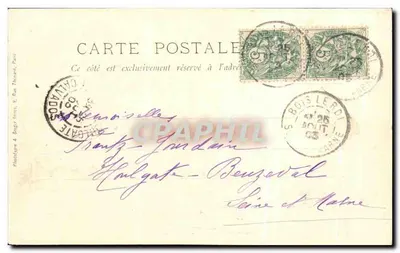 Chartrettes (S.-&-M.) — A Igreja — Piquet, Hotel-Restaurante — Verso