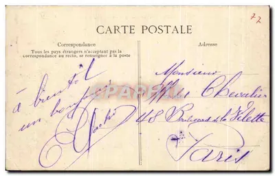 Chartrettes — Przezbrojenie, widok na Chartrettes — Wydawnictwo Thome, Revenet Baudiste — Rewers