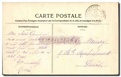 Chartrettes — Barragem da Cave — Thibault, editor, Melun-Fountainebleau — Verso