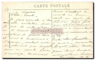 Chartrettes - Rouillon — visão do vilarejo à beira de um curso d'água — Edição Thomé, receveur-buralista, n°44 — Verso