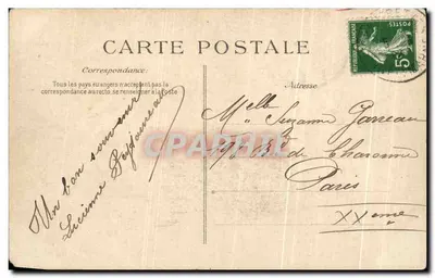 Cartões postais — Villa Lerendu — Edição Théme, Receveur d'Artista — Verso