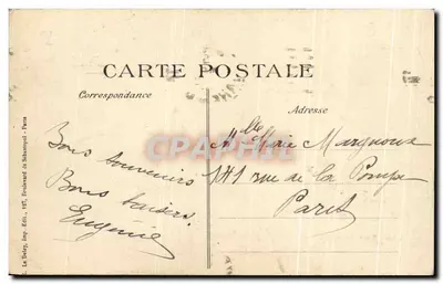 Chartrettes — Villa des Fleurs — Wydawca Le Dutey, Drukarnia Édité, Paryż — Rewers
