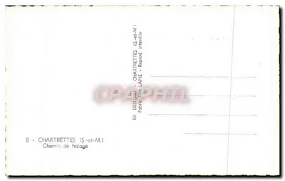 Chartrettes — Caminho de tração — Ed. Desfont, Lapie — Verso