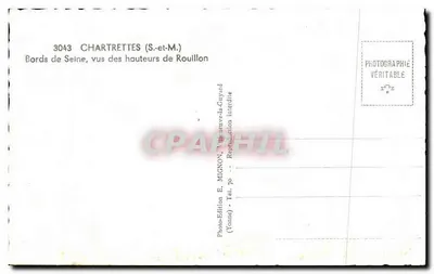 Bordi della Senna, visti dalle altezze di Rouillon — Chartrettes (S.-et-M.) — Edizione E. Mignon, Yonne — Verso