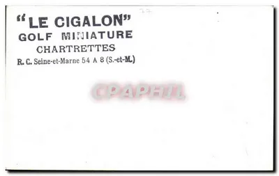 Golf Miniatura — Le Cigalon — Chartrettes — Verso