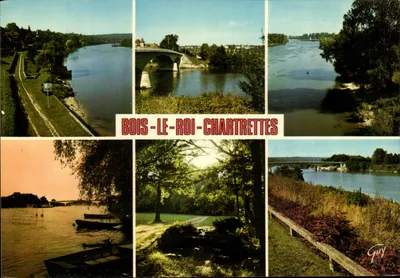 Bois-le-Roi-Chartrettes — vista panorâmica do rio Sena e de suas margens — Éditions GUY