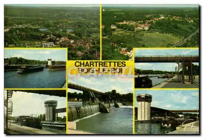 Chartrettes - Bois-le-Roi — vista aérea e do dique — Éditions GUY