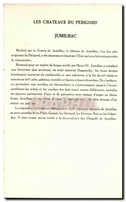 Zamek w Jumilhac — Zamek Périgord — Kolekcja Solution Paulanberge, 10. seria — Rewers