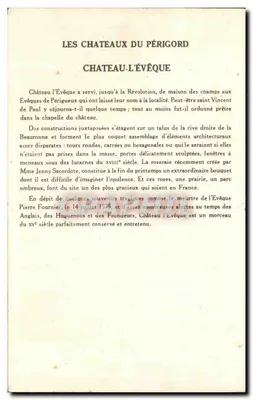 Kasteel van l'Evêque — Kastelen van het Périgord — Collectie van de Oplossing Pauvanderbe — Achterkant