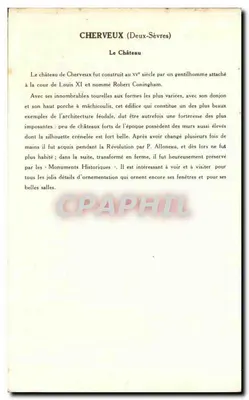 Zamek w Cherveux — Deux-Sèvres — Kolekcja Solution Pautanberge, 7. seria — Rewers