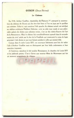 Oyron (Deux-Sèvres) — El Castillo — Colección de la Solución Pautanberge — Reverso