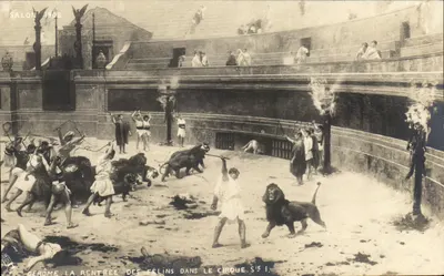 Powrót kotów do cyrku — Salon 1902 — seria I — Wydawca Tuck & Fils