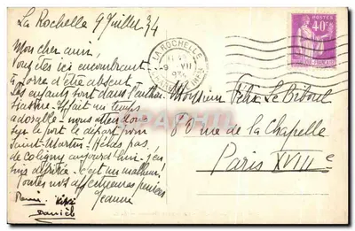 La Rochelle — Wielka Godzina — L. C. — nr 1243 — Rewers