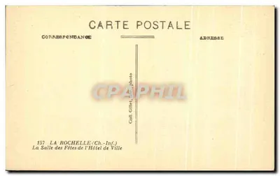 La Rochelle — Sala de Fiestas del Hôtel de Ville — foto Gillet — Reverso