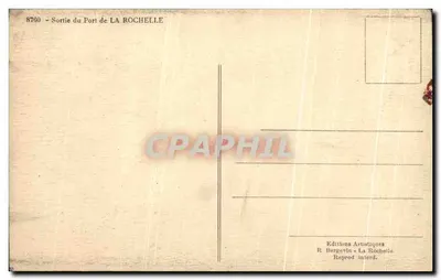 Departure from the Port of La Rochelle — Éditions Artistiques R. Bergevin — Back