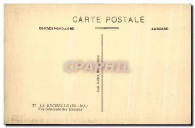 La Rochelle — Vista Geral dos Bassins — Coll. Gillet Photo — Verso