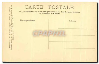 La Rochelle Scomparsa — La Porta del Perrot vista dalla Grande Ora da parte dell'Editore M. E. Counceau, Clichés N. A. Roblin — Verso